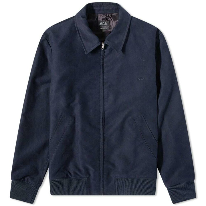 Photo: A.P.C. Men's A.P.C Gilles Moleskin Jacket in Dark Navy