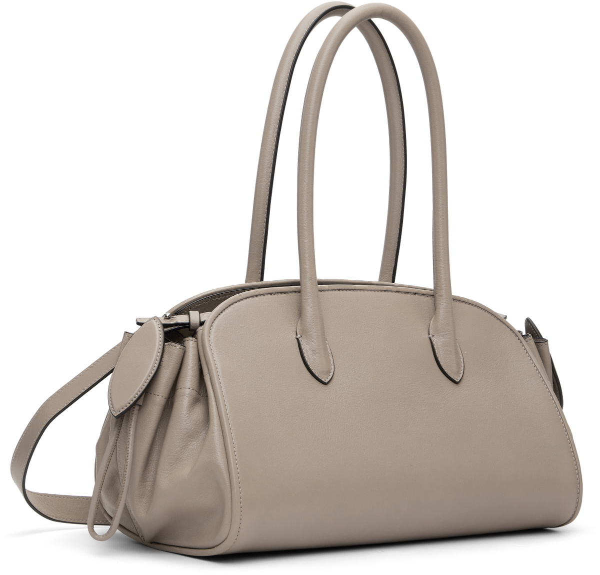 Marni Taupe Leather Tulipea Small Top-Handle Bag