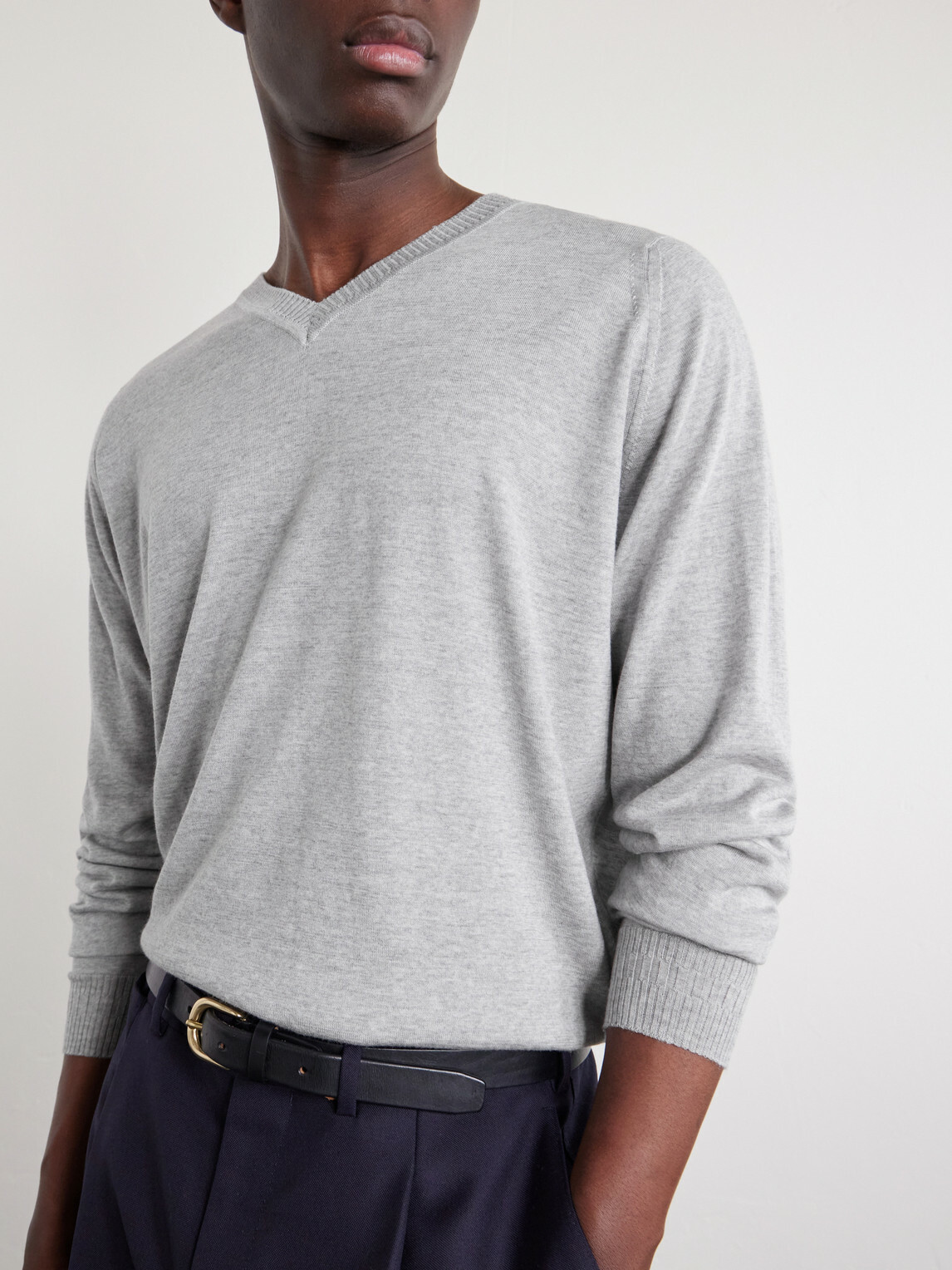 John Smedley - Bill Nighy Merino Wool Sweater - Gray