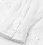 NN07 - Justin Grandad-Collar Linen Shirt - White