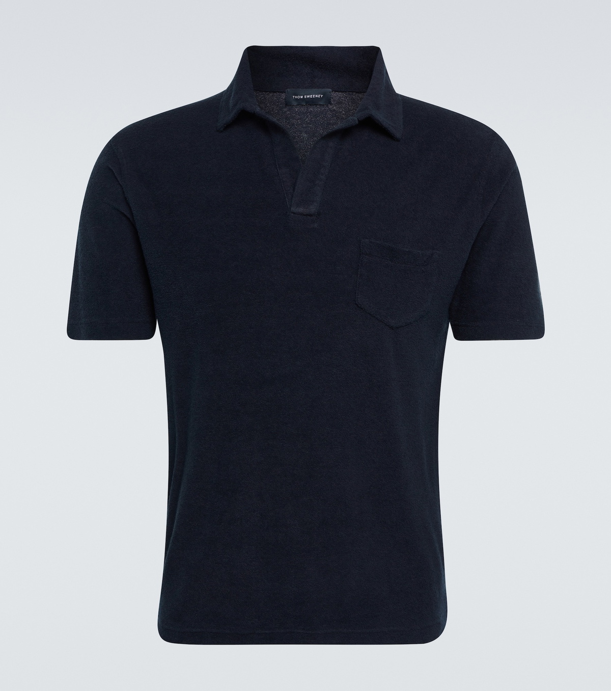 Thom Sweeney - Cotton terry polo shirt