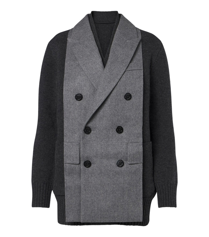 Photo: Sacai Layered wool-blend cardigan