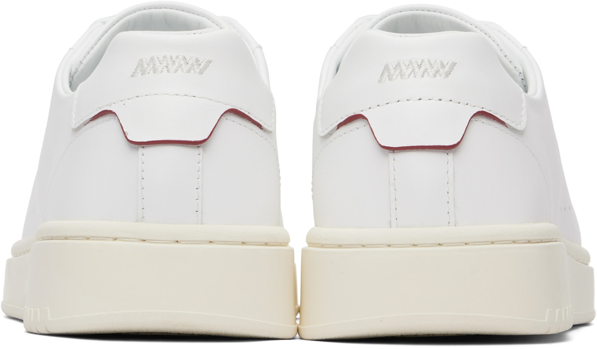 Hugo White Logo Nappa Leather Sneakers