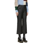 Alexachung Black Leather Cropped Trousers