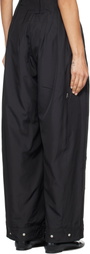 OPEN YY Black Fluid Full Gather Trousers