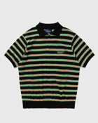 Thisisneverthat Striped Knit Polo Black - Mens - Polos