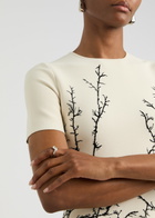 Alexander Mcqueen Thorn Branches Knitted Mini Dress Multi Print