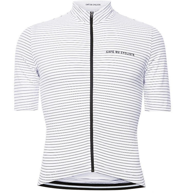 Photo: Cafe du Cycliste - Francine Striped Cycling Jersey - White