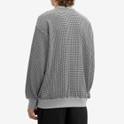 BEAMS Men's Double Heavy Waffle Sweatshirt in Grey