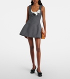 Shushu/Tong Bow-detail twill minidress