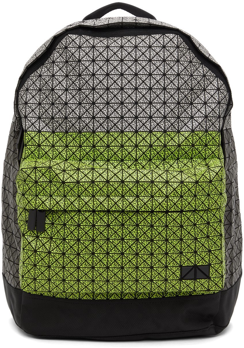 Bao Bao Issey Miyake Yellow & Grey Matte Daypack Backpack Bao Bao