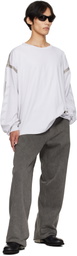 ALEXANDER DIGENOVA Off-White Taped Seam Long Sleeve T-shirt