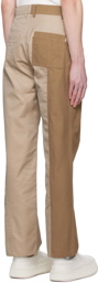 Feng Chen Wang Khaki Paneled Trousers