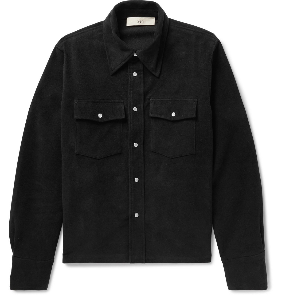 Séfr - Matsy Cotton-Moleskin Shirt Jacket - Black Séfr