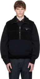 Toga Virilis Black Wool Jersey Vest