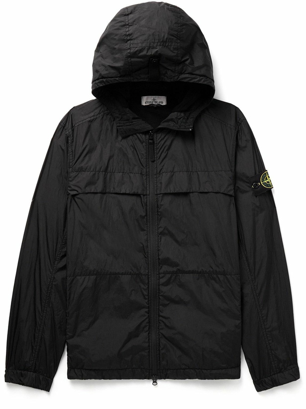 Photo: Stone Island - Logo-Appliquéd Crinkle Reps Nylon Hooded Jacket - Black