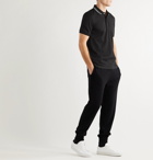 Hugo Boss - Penrose Contrast-Tipped Mercerised Cotton-Piqué Polo Shirt - Black