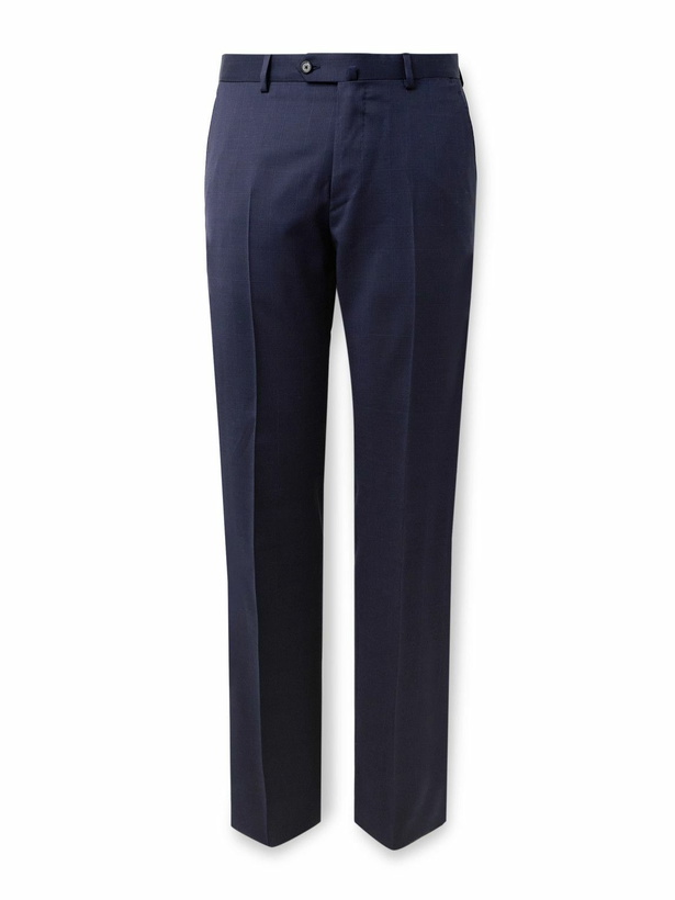 Photo: Caruso - Slim-Fit Prince of Wales Checked Wool Suit Trousers - Blue