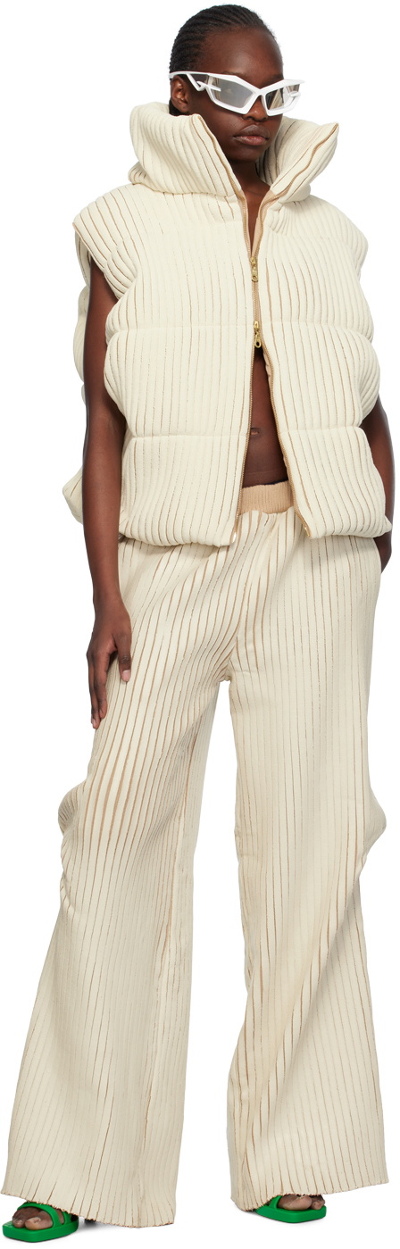 Stanley Raffington SSENSE Exclusive Off-White & Beige Vest
