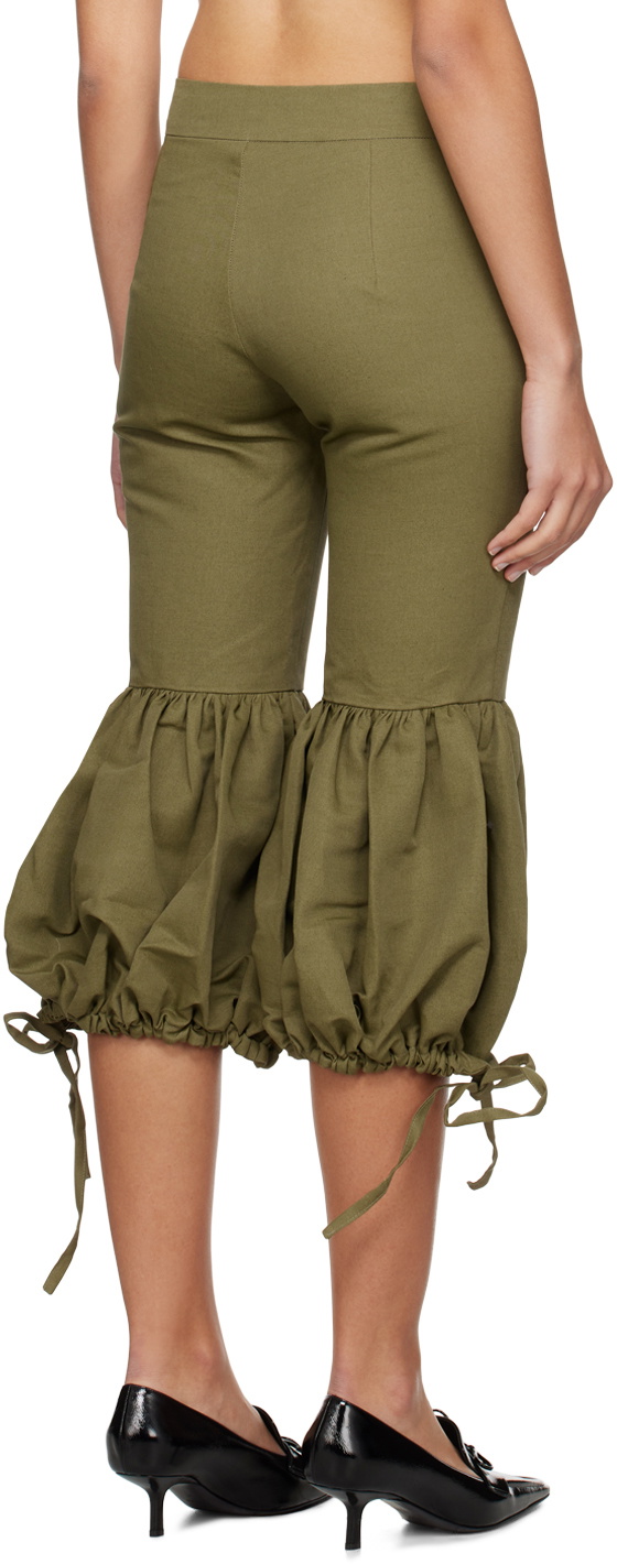 Paula Canovas Del Vas Khaki Paneled Trousers