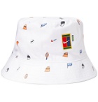 Nike Tennis - NikeCourt Reversible Logo-Appliquéd Printed Canvas Bucket Hat - White