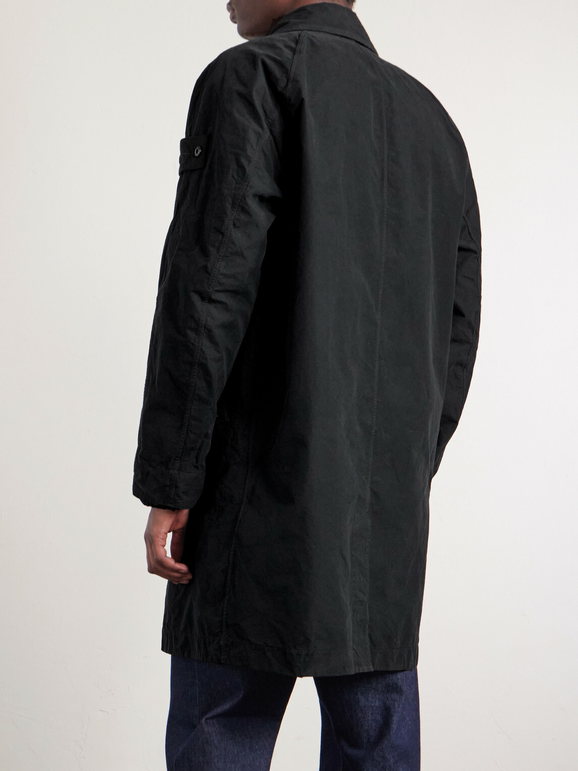Stone Island - STONE ISLAND GHOST David Tech-Canvas Coat - Black
