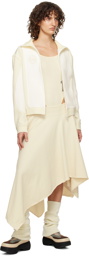 TheOpen Product White & Beige Paneled Jacket