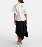 Bottega Veneta Asymmetric cotton midi skirt