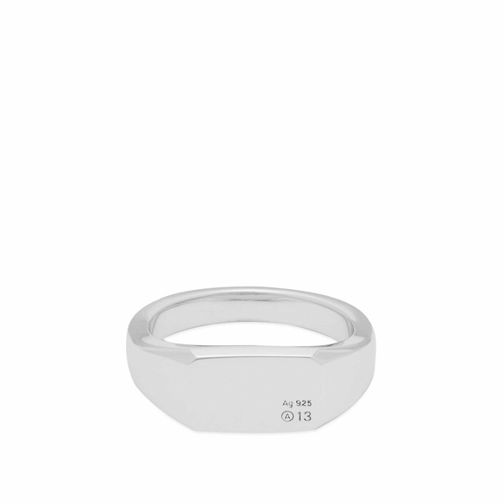 Photo: NUMBERING Men's A13 Signet Ring in Silver