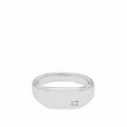 NUMBERING Men's A13 Signet Ring in Silver