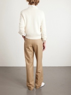 CELINE - Slim-Fit Logo-Intarsia Cashmere Sweater - White