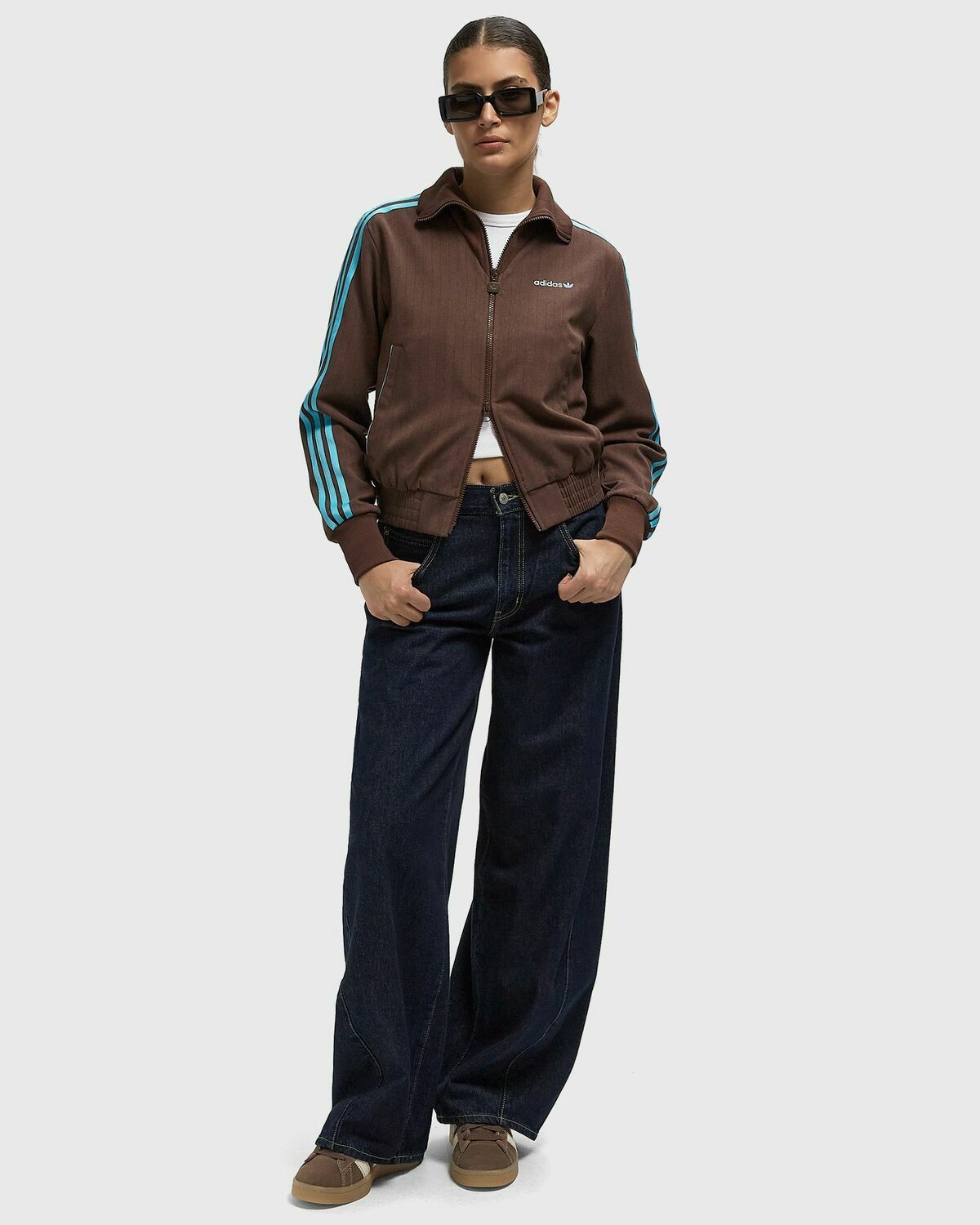 Adidas TAILORED TRACKTOP Brown Womens Track Jacket