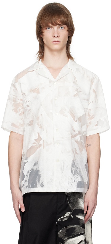 Photo: TAAKK White Semi-Sheer Shirt