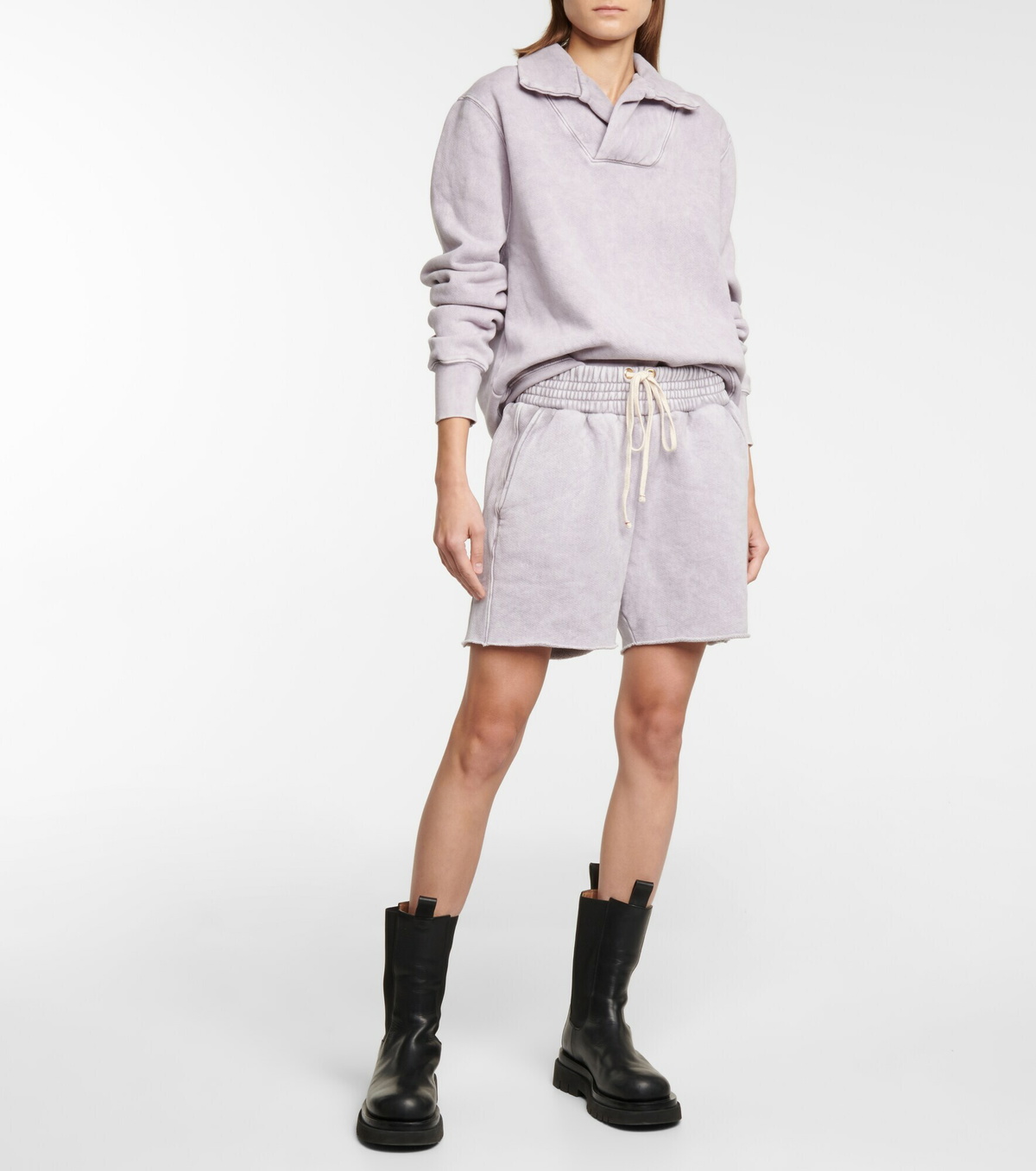 Les Tien - Cotton fleece shorts