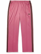 Needles - Straight-Leg Webbing-Trimmed Tech-Jersey Track Pants - Pink