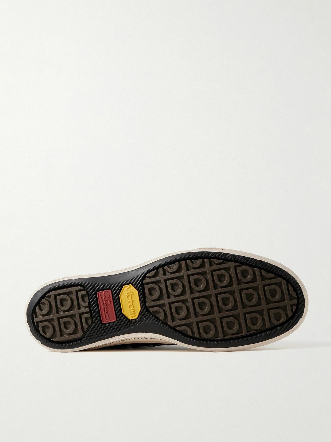 Visvim - Skagway Lo Leather-Trimmed Canvas Sneakers - Blue