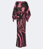 Pucci Iride caped silk twill gown