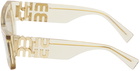 Miu Miu Eyewear Beige Glimpse Sunglasses