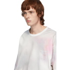 Juun.J Pink and Grey Logo Tie-Dye T-Shirt