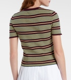 Prada Striped cotton-blend T-shirt