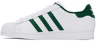 adidas Originals White & Green Superstar Sneakers