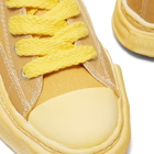 Maison MIHARA YASUHIRO Men's Peterson Low Spray-Dyed Original Sole Canvas Sneakers in Yellow