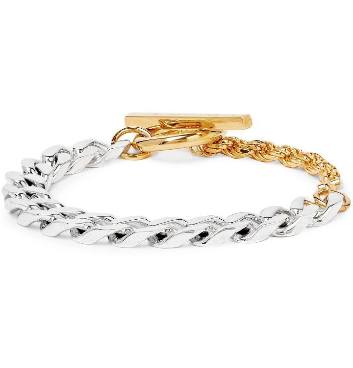 Photo: Bottega Veneta - Sterling Silver and Gold-Tone Chain Bracelet - Gold