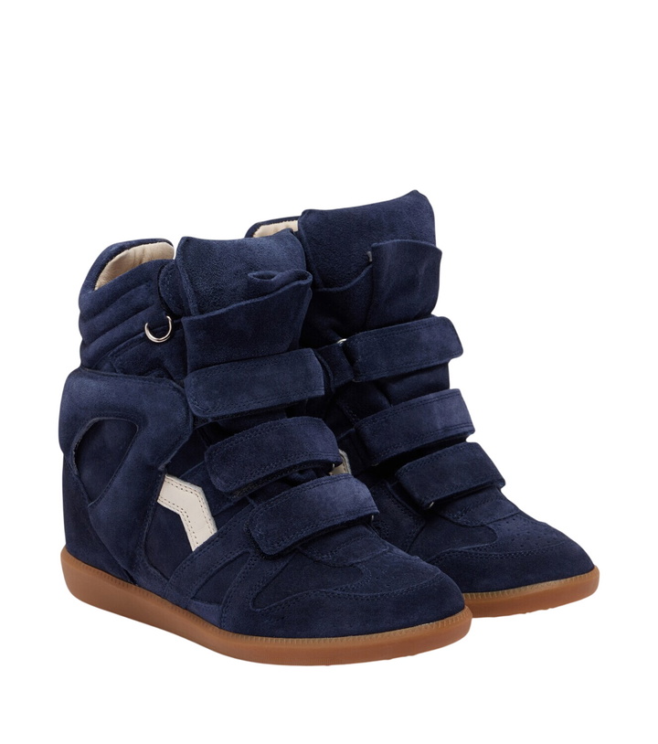 Photo: Isabel Marant Beckett leather and suede wedge sneakers