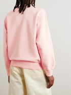 Stone Island Shadow Project - Logo-Appliquéd Garment-Dyed Cotton-Jersey Sweatshirt - Pink