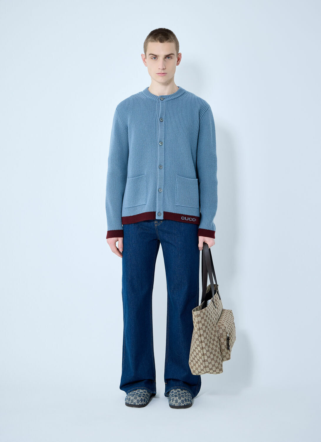 Gucci Wool Cardigan With Intarsia