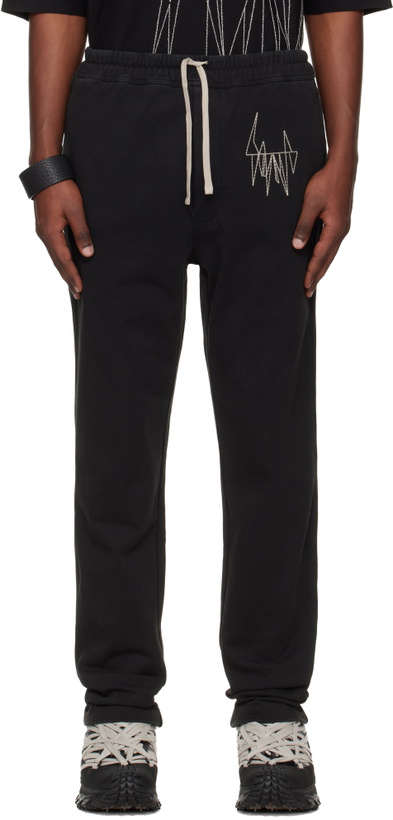 Photo: Rick Owens Moncler + Rick Owens Black Jogger Sweatpants
