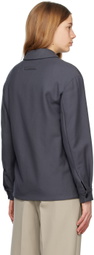 ZEGNA Gray Spread Collar Jacket