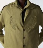Kiko Kostadinov Egreta stiped cotton-blend jacket