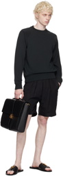 TOM FORD Black Garment-Dyed Sweatshirt